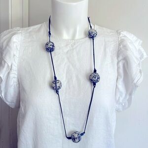 Vintage porcelain chinese necklace